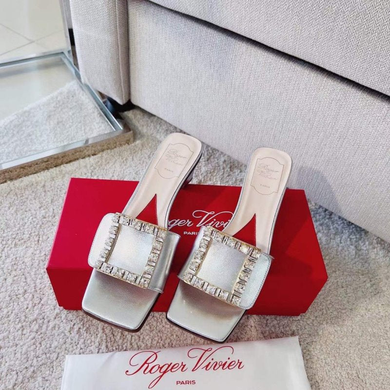 Roger Vivier Square Button  Mueller Shoes SH00131