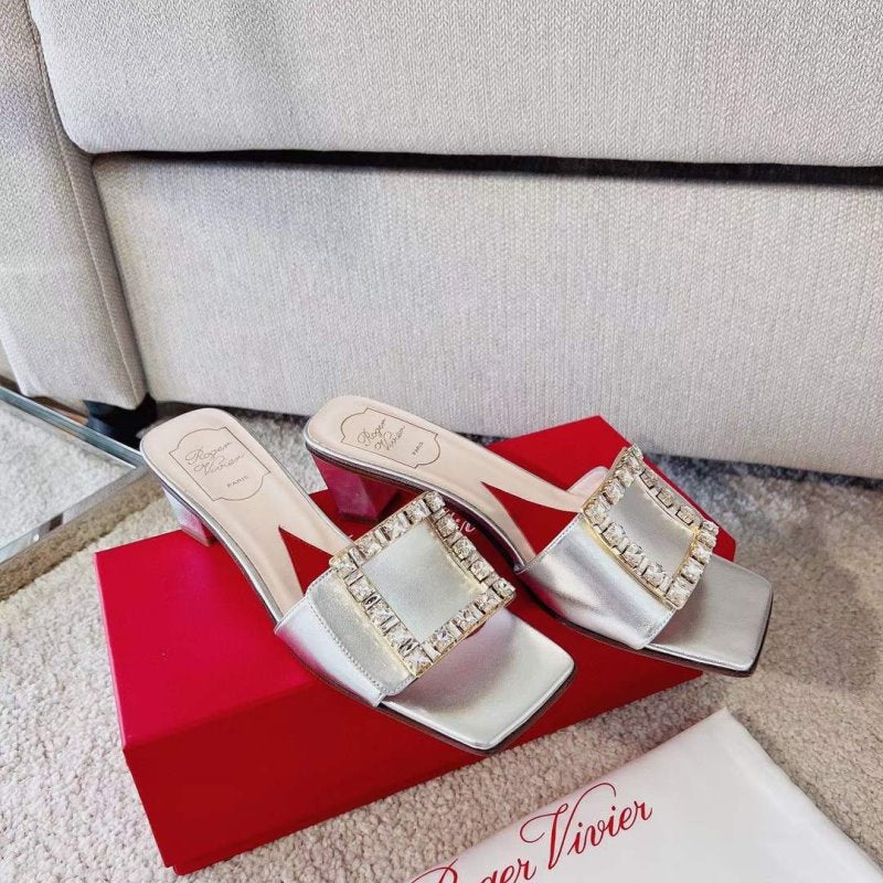 Roger Vivier Square Button  Mueller Shoes SH00131