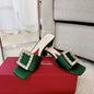 Roger Vivier Square Button  Mueller Shoes SH00132