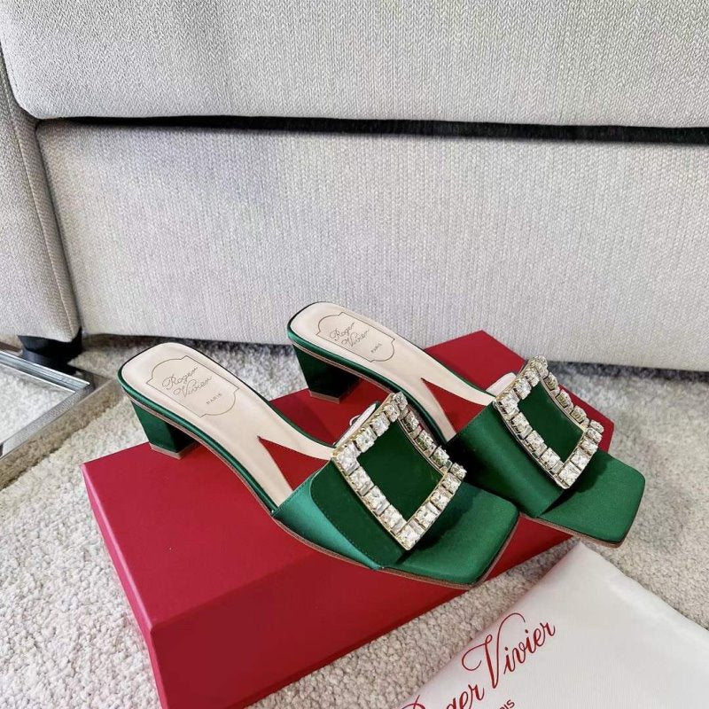 Roger Vivier Square Button  Mueller Shoes SH00132