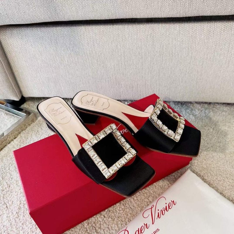 Roger Vivier Square Button  Mueller Shoes SH00133