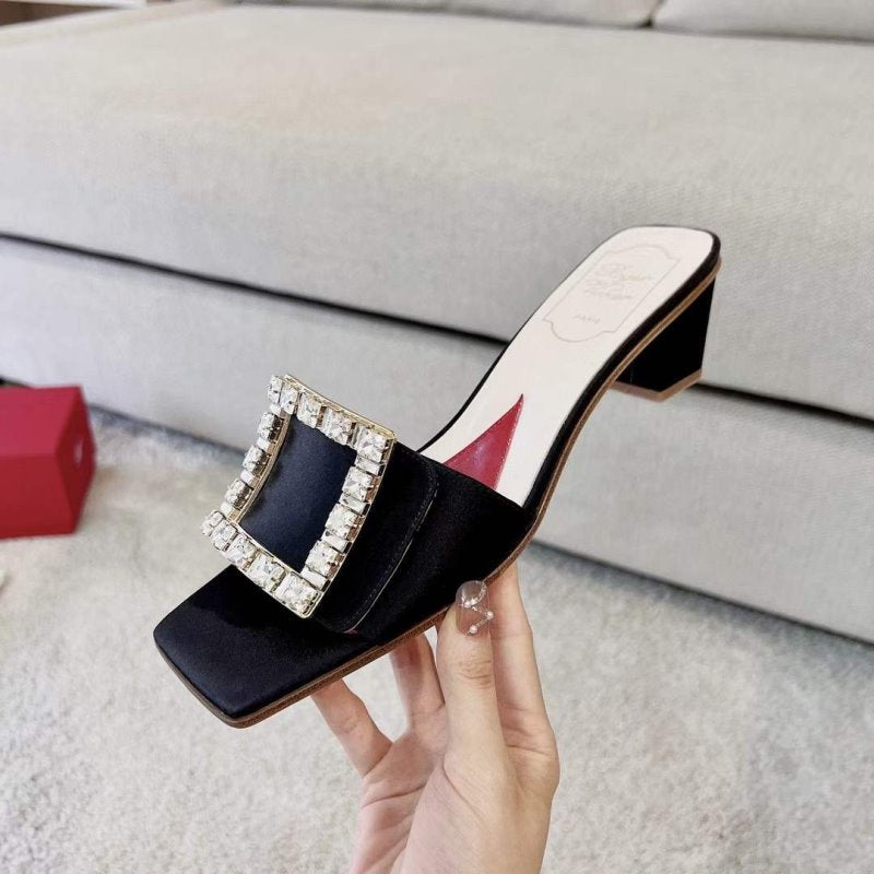Roger Vivier Square Button  Mueller Shoes SH00133
