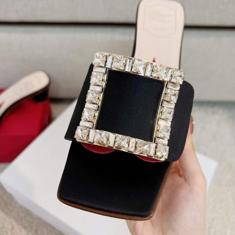 Roger Vivier Square Button  Mueller Shoes SH00133