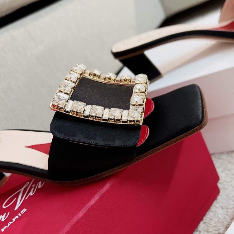 Roger Vivier Square Button  Mueller Shoes SH00133