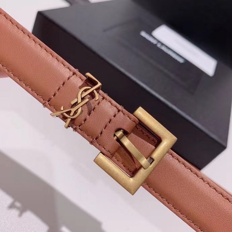 Saint Laurent Brown Leather  Belt  WLB01258