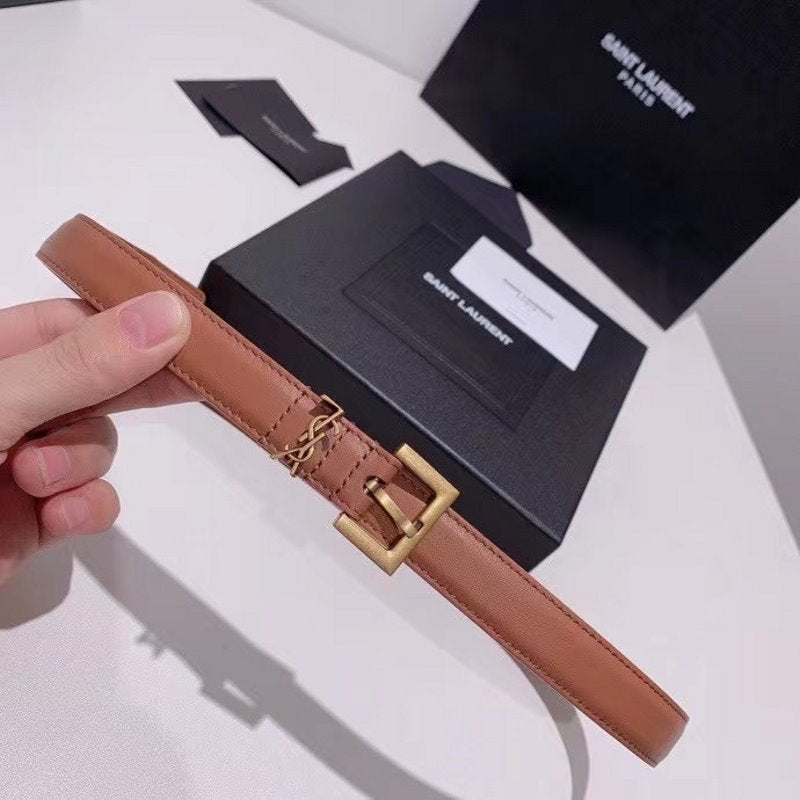 Saint Laurent Brown Leather  Belt  WLB01258