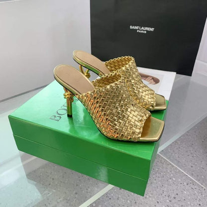 Saint Laurent  Metal Heel Slippers SHS05515