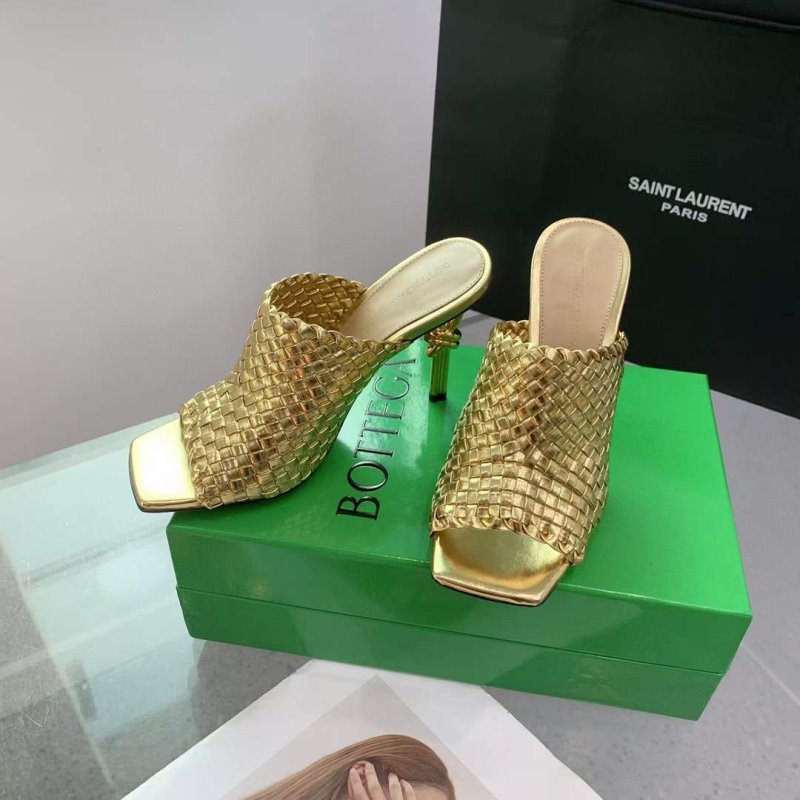 Saint Laurent  Metal Heel Slippers SHS05515