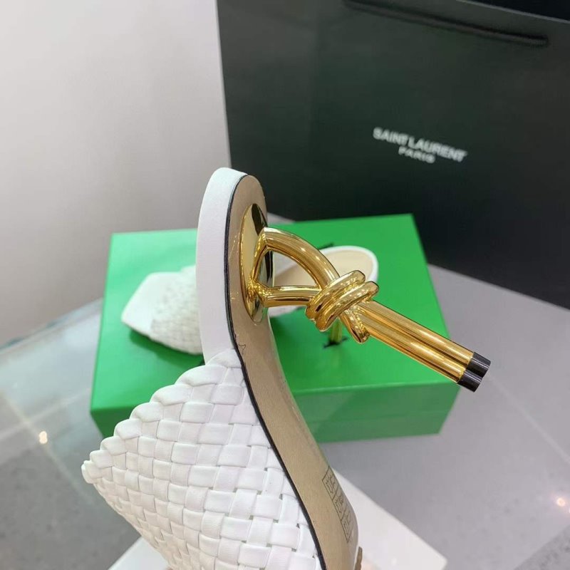 Saint Laurent  Metal Heel Slippers SHS05516