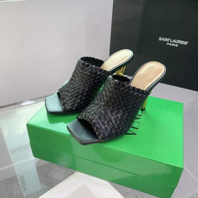 Saint Laurent  Metal Heel Slippers SHS05519