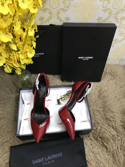 Saint Laurent Red Heeled Sandals SHS02543