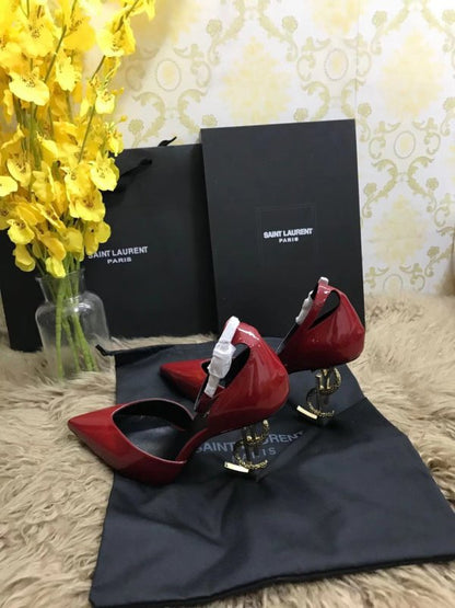 Saint Laurent Red Heeled Sandals SHS02543