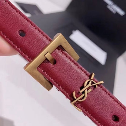 Saint Laurent Red Leather  Belt  WLB01259