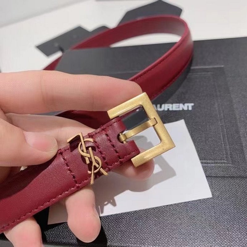 Saint Laurent Red Leather  Belt  WLB01259