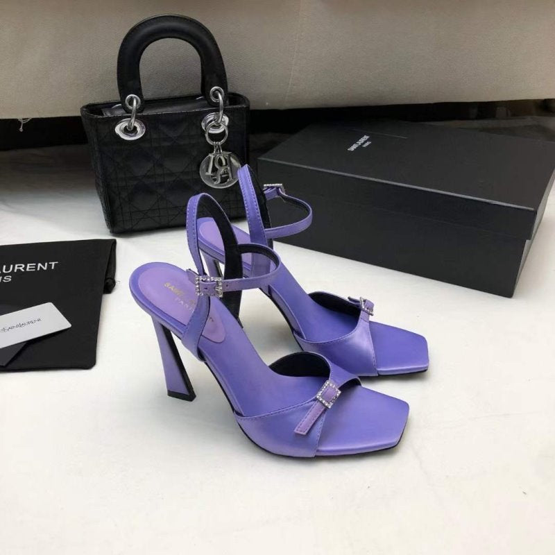 Saint Laurent  Square Toe High Heeled Sandals SHS05264