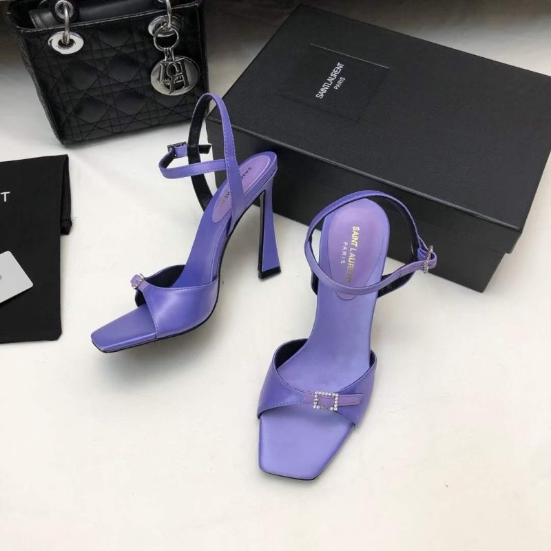 Saint Laurent  Square Toe High Heeled Sandals SHS05264