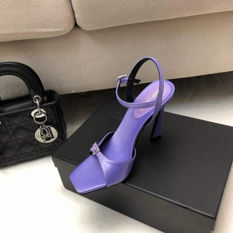 Saint Laurent  Square Toe High Heeled Sandals SHS05264