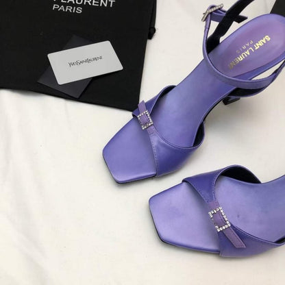 Saint Laurent  Square Toe High Heeled Sandals SHS05264