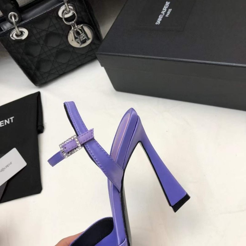 Saint Laurent  Square Toe High Heeled Sandals SHS05264