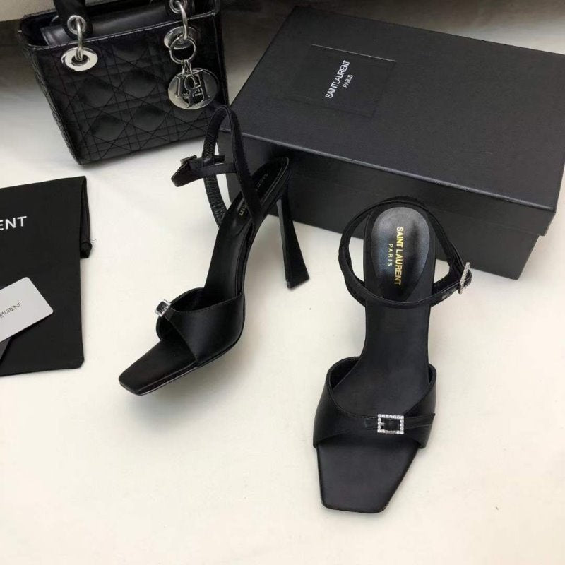 Saint Laurent  Square Toe High Heeled Sandals SHS05266