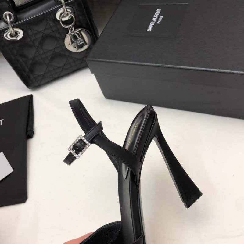 Saint Laurent  Square Toe High Heeled Sandals SHS05266