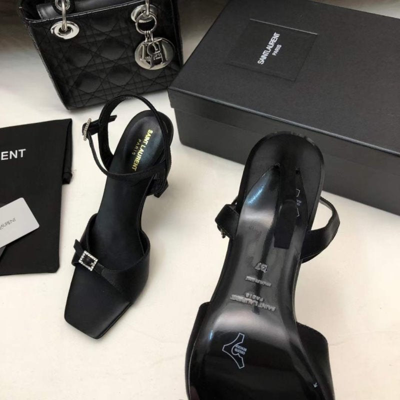 Saint Laurent  Square Toe High Heeled Sandals SHS05266