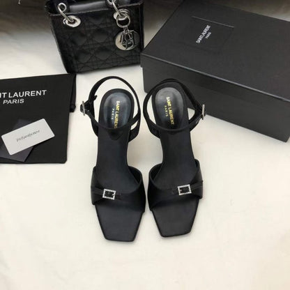 Saint Laurent  Square Toe High Heeled Sandals SHS05266