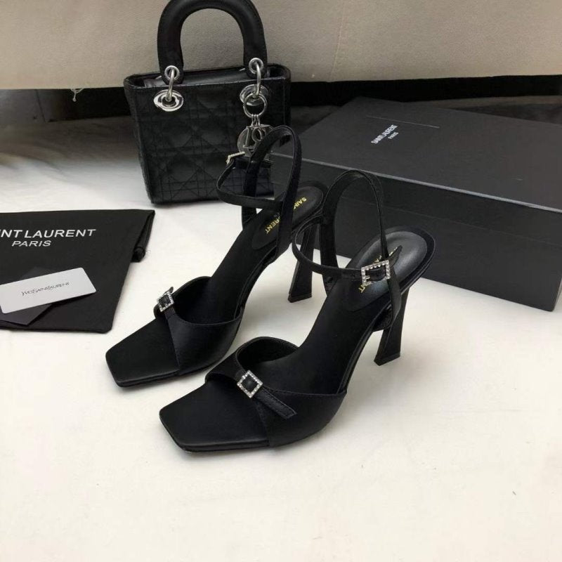 Saint Laurent  Square Toe High Heeled Sandals SHS05266