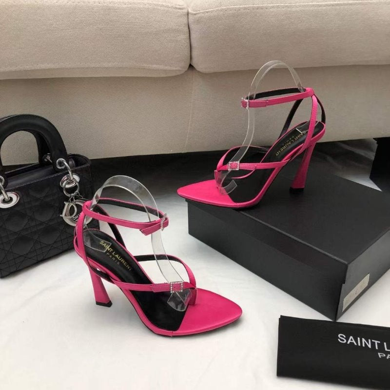 Saint Laurent  Square Toe High Heeled Sandals SHS05267