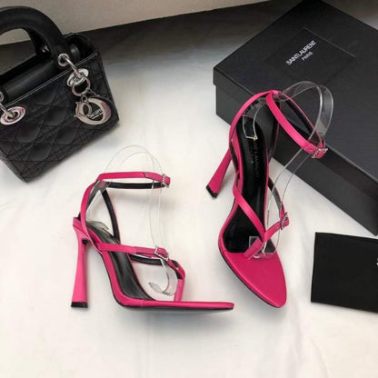 Saint Laurent  Square Toe High Heeled Sandals SHS05267