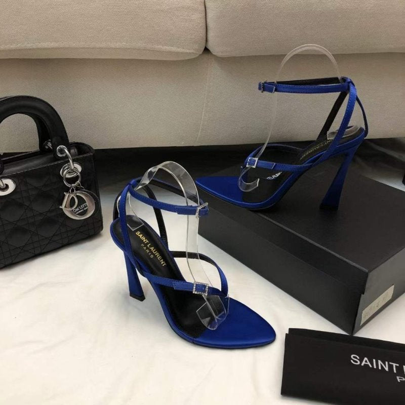 Saint Laurent  Square Toe High Heeled Sandals SHS05268