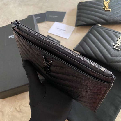 Saint Laurent Caviar Clutch Wallet WB001348