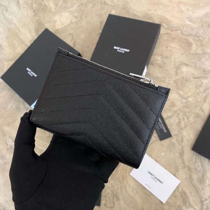 Saint Laurent Caviar Zipper Wallet WB001340