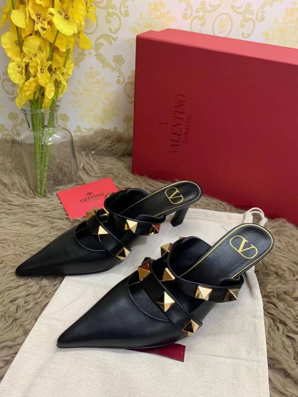 Valentino Black Heeled Sandals SHS02535