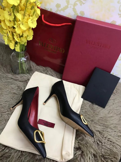 Valentino Black Heeled Sandals SHS02552