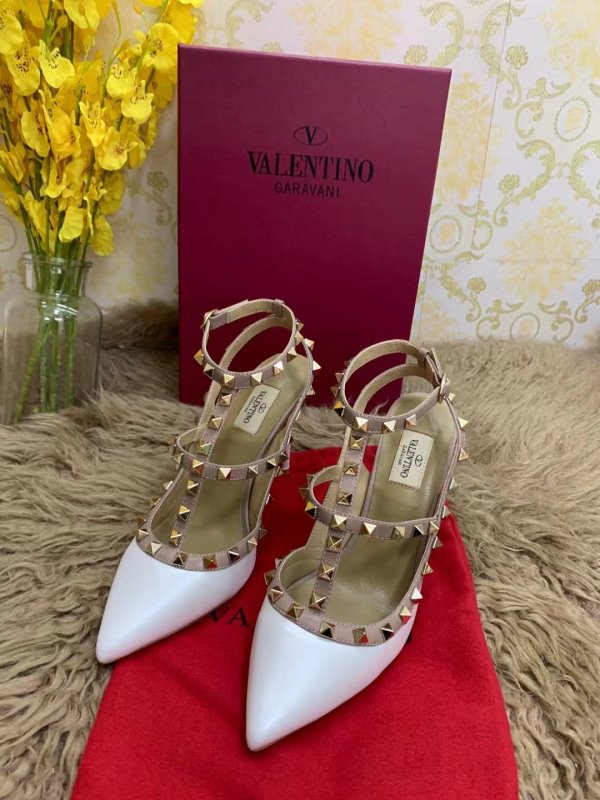 Valentino White Heeled Sandals SHS02556