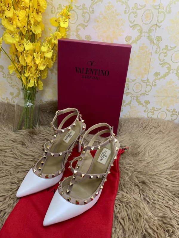 Valentino White Heeled Sandals SHS02556