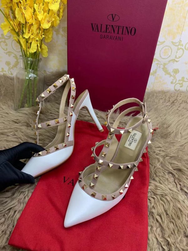 Valentino White Heeled Sandals SHS02556