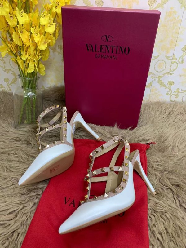 Valentino White Heeled Sandals SHS02556