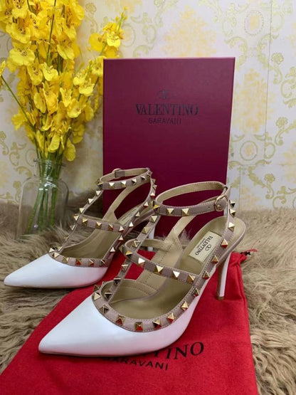 Valentino White Heeled Sandals SHS02556