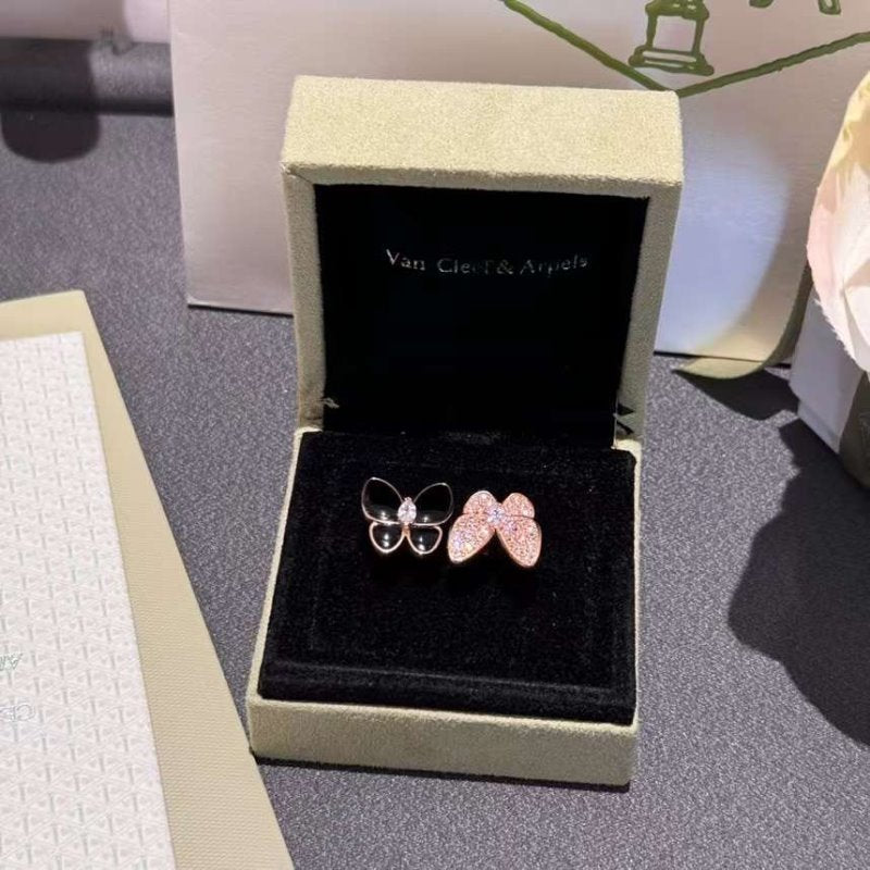 Van Cleef and Arpels Double Butterlfy Diamond Ring JWL00154
