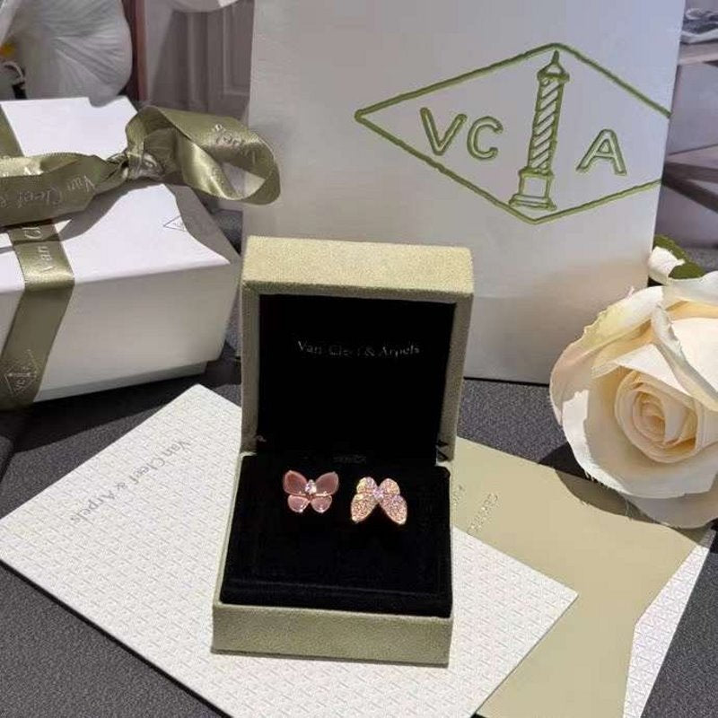 Van Cleef and Arpels Double Butterlfy Diamond Ring JWL00156
