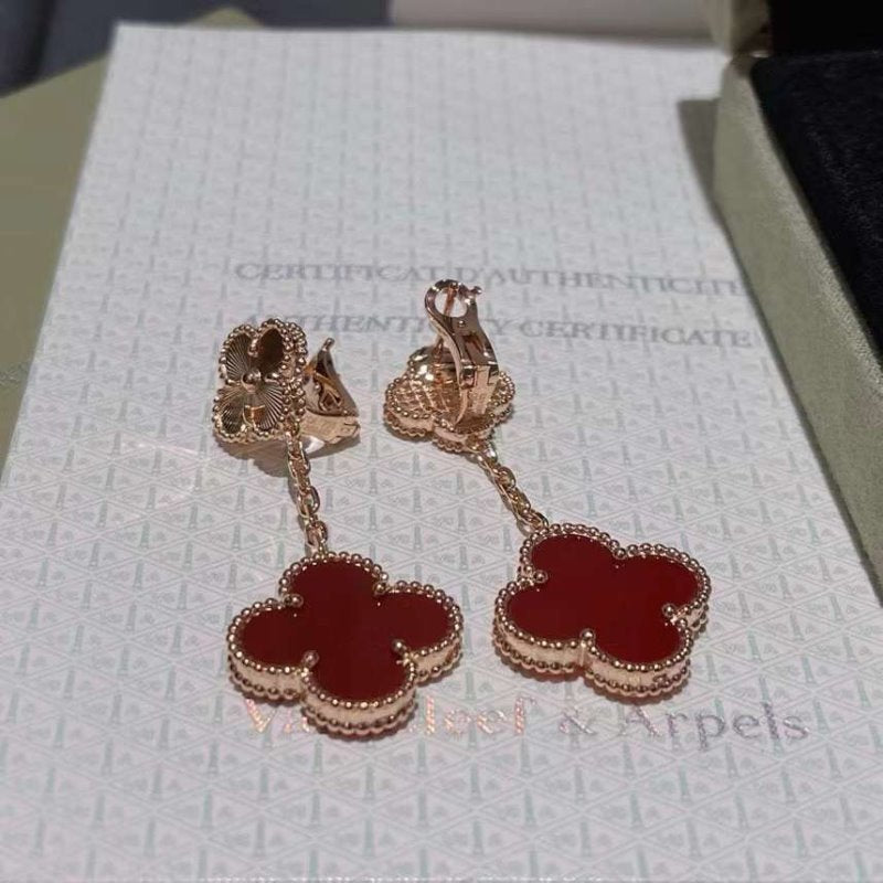 Van Cleef and Arpels Four Leaf clover Earrings JWL00130