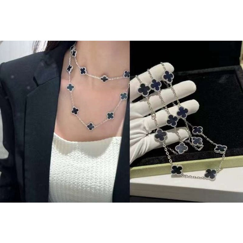 Van Cleef and Arpels Obsidian Necklace JWL00113