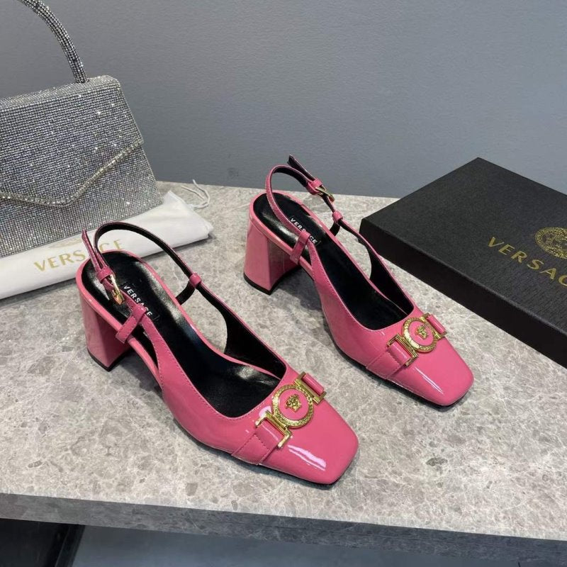 Versace  Square Head Heeled Sandals SHS05146