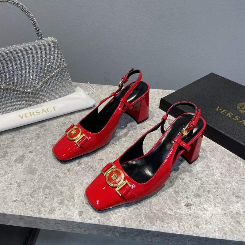 Versace  Square Head Heeled Sandals SHS05147