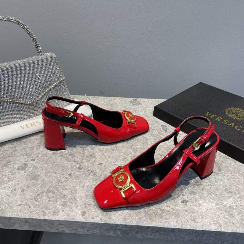 Versace  Square Head Heeled Sandals SHS05147