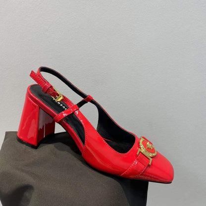 Versace  Square Head Heeled Sandals SHS05147